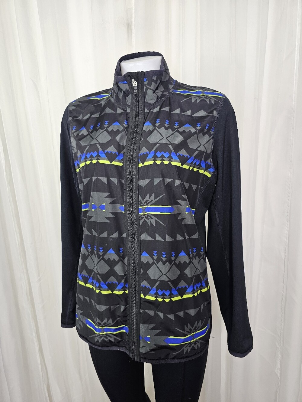 Lauren Ralph Lauren Active Geometric Full-Zip Workout Jacket Large Southwestern